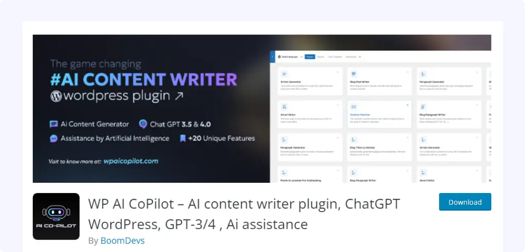 WP AI CoPilot BoomDevs